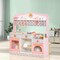 Costway 2 in 1 Kids Play Kitchen &#x26; Restaurant Double-Sided Pretend Playset with Canopy